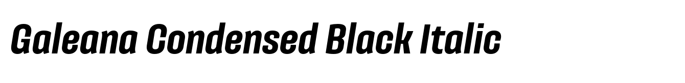Galeana Condensed Black Italic